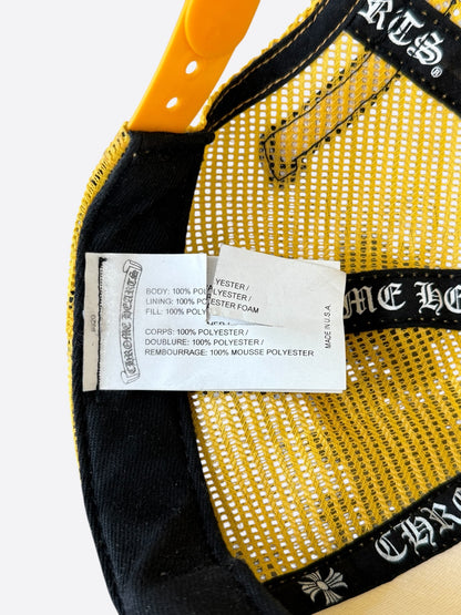 Chrome Hearts Yellow & White Multicolor Cross Trucker Hat