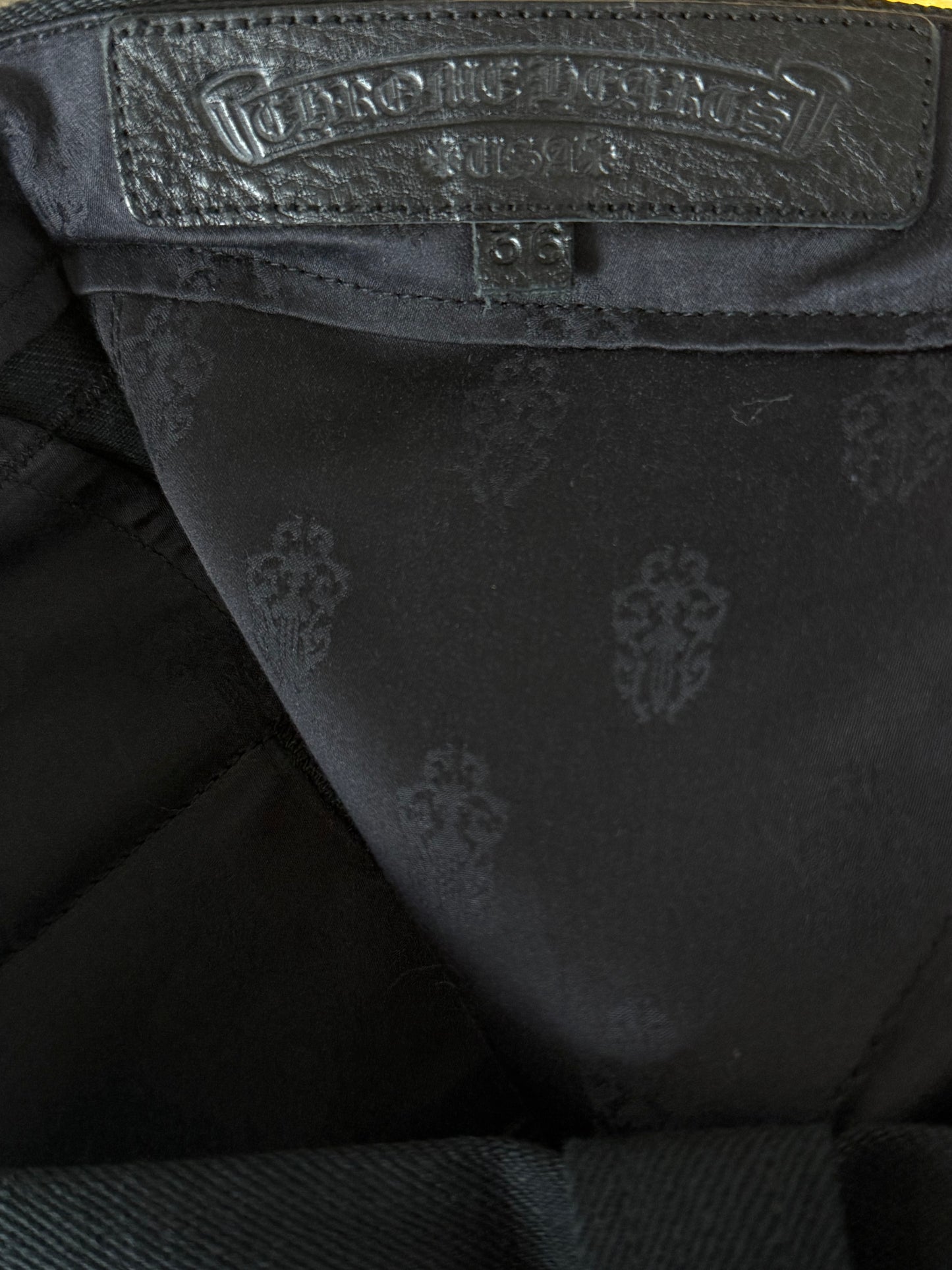Chrome Hearts Black Street Sweeper Jeans
