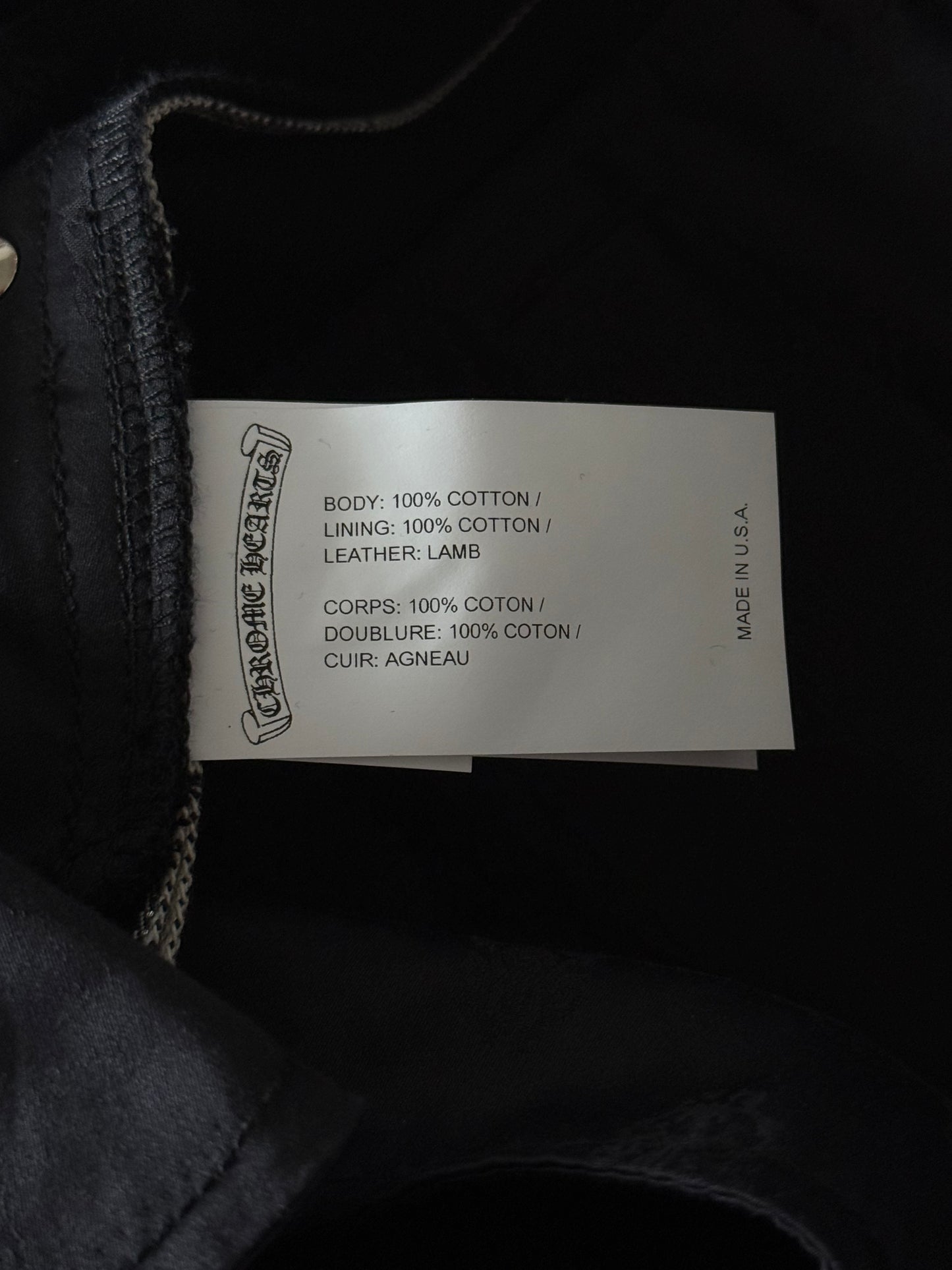 Chrome Hearts Black Street Sweeper Jeans