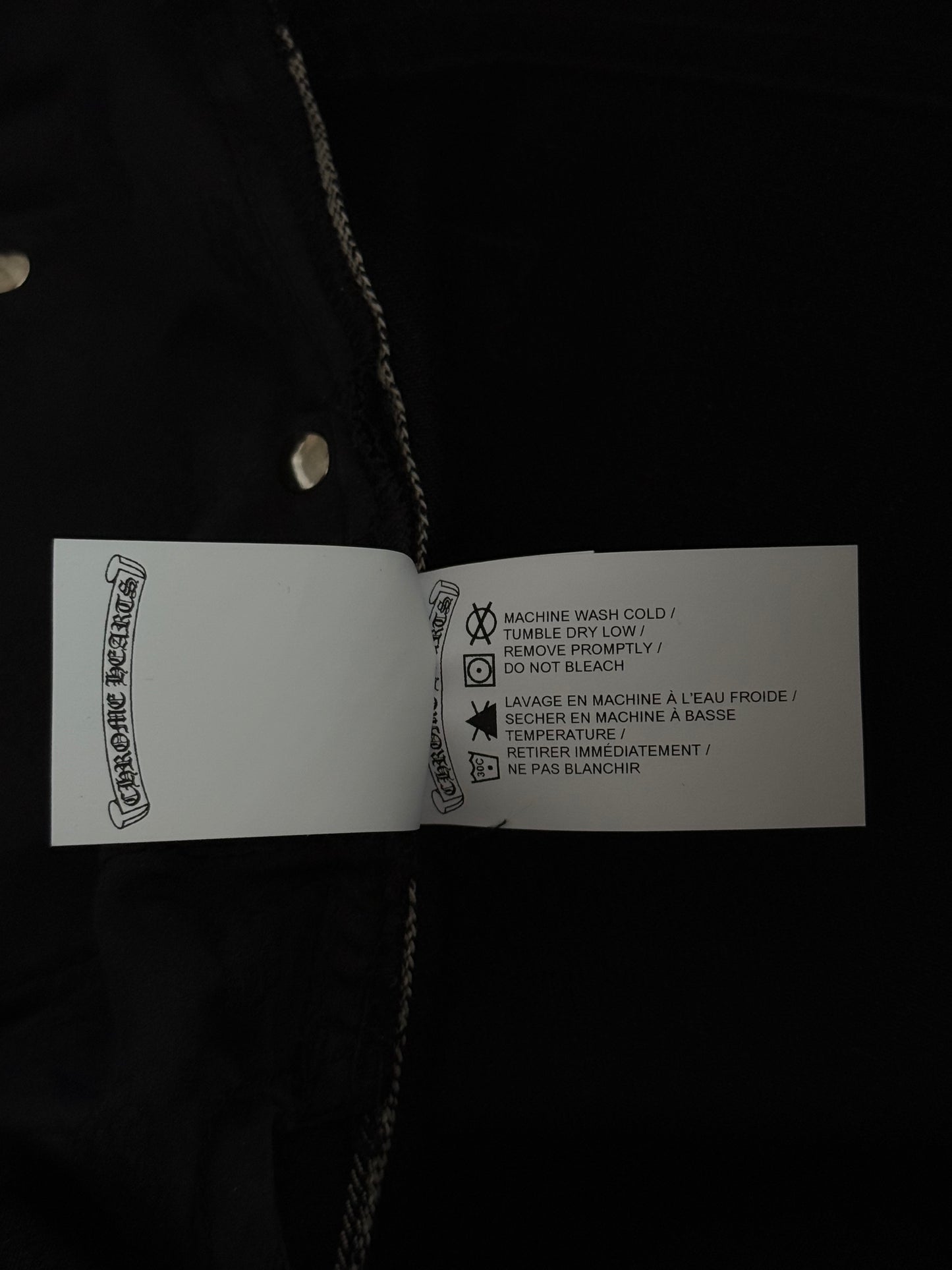 Chrome Hearts Black Fleur Knee Jeans
