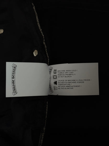 Chrome Hearts Black Fleur Knee Jeans