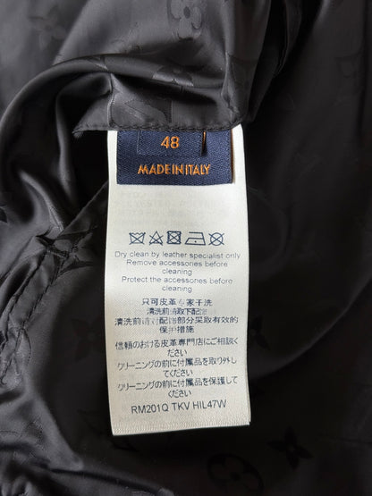 Louis Vuitton Black Monogram Reversible Leather Jacket