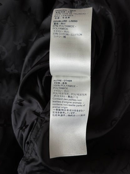 Louis Vuitton Black Monogram Reversible Leather Jacket