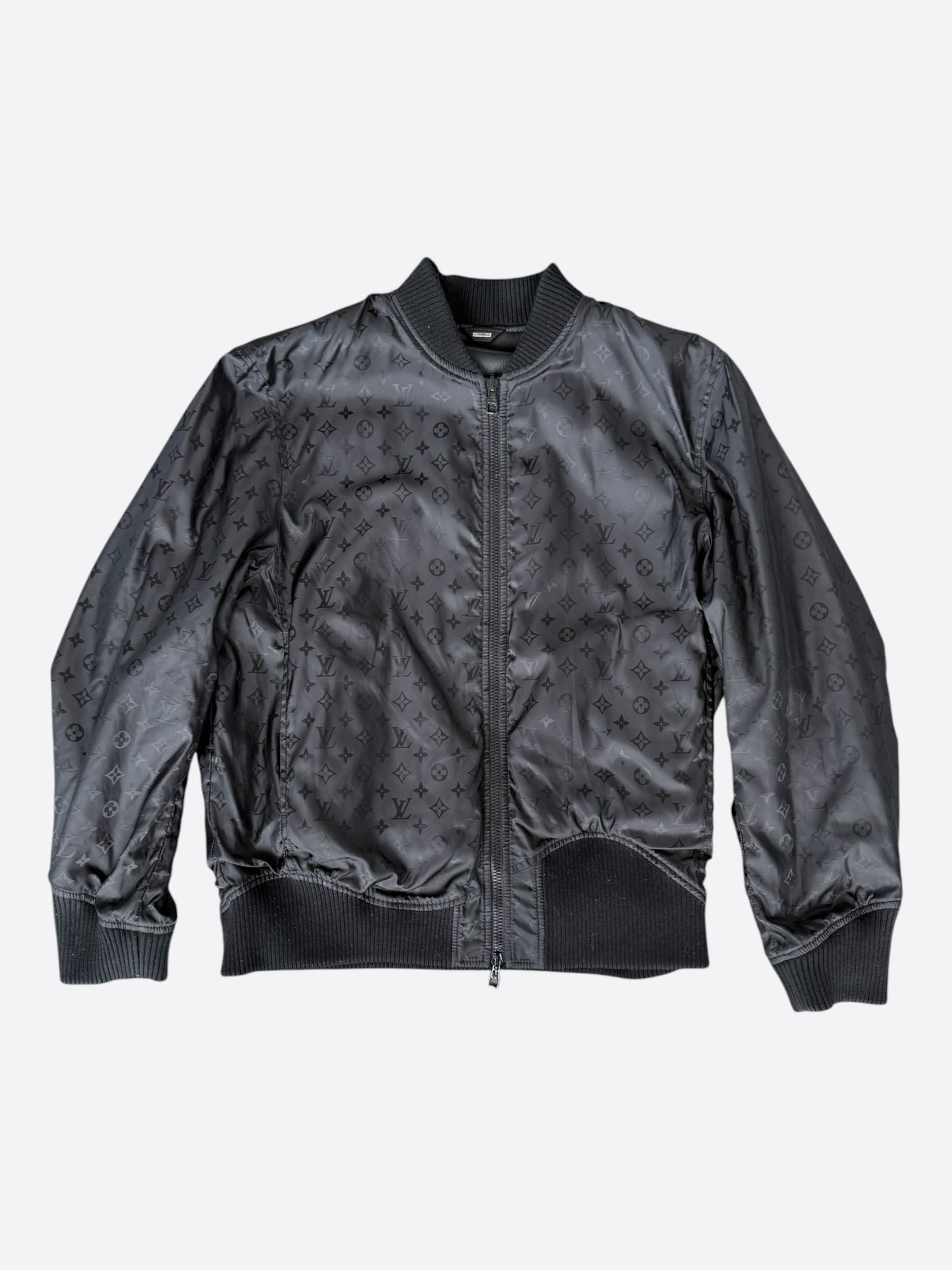 Louis Vuitton Black Monogram Reversible Leather Jacket