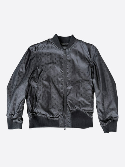 Louis Vuitton Black Monogram Reversible Leather Jacket