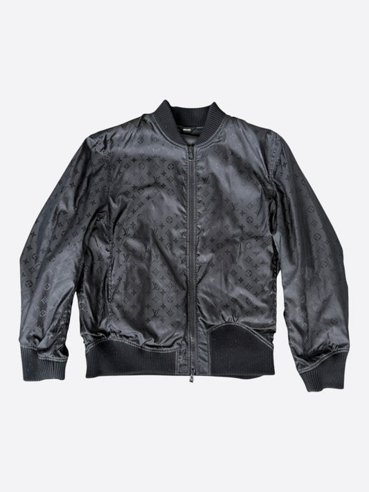 Louis Vuitton Black Monogram Reversible Leather Jacket