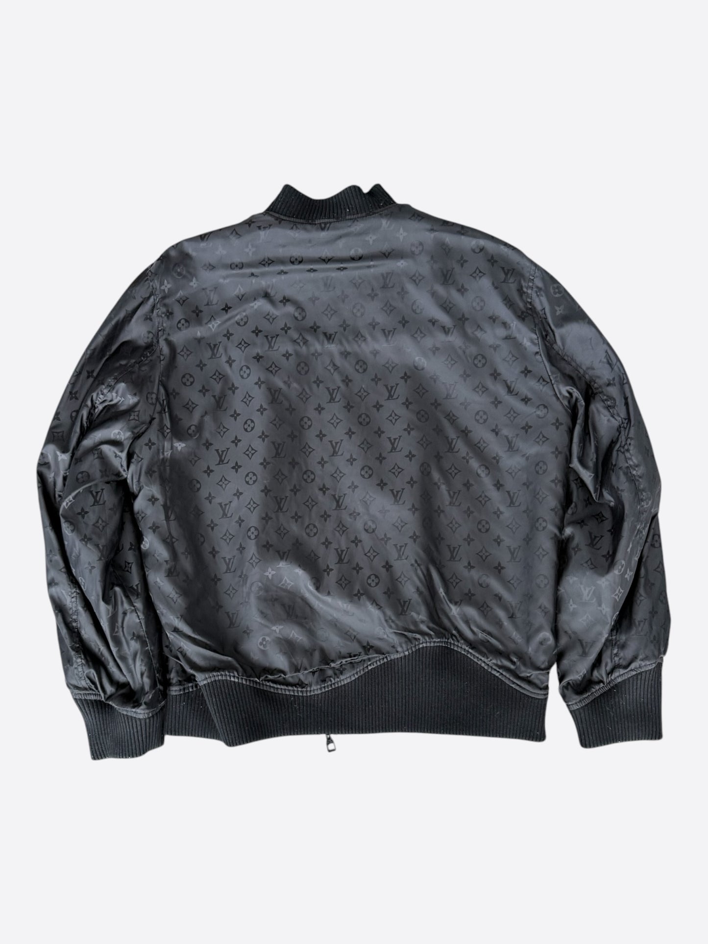 Louis Vuitton Black Monogram Reversible Leather Jacket