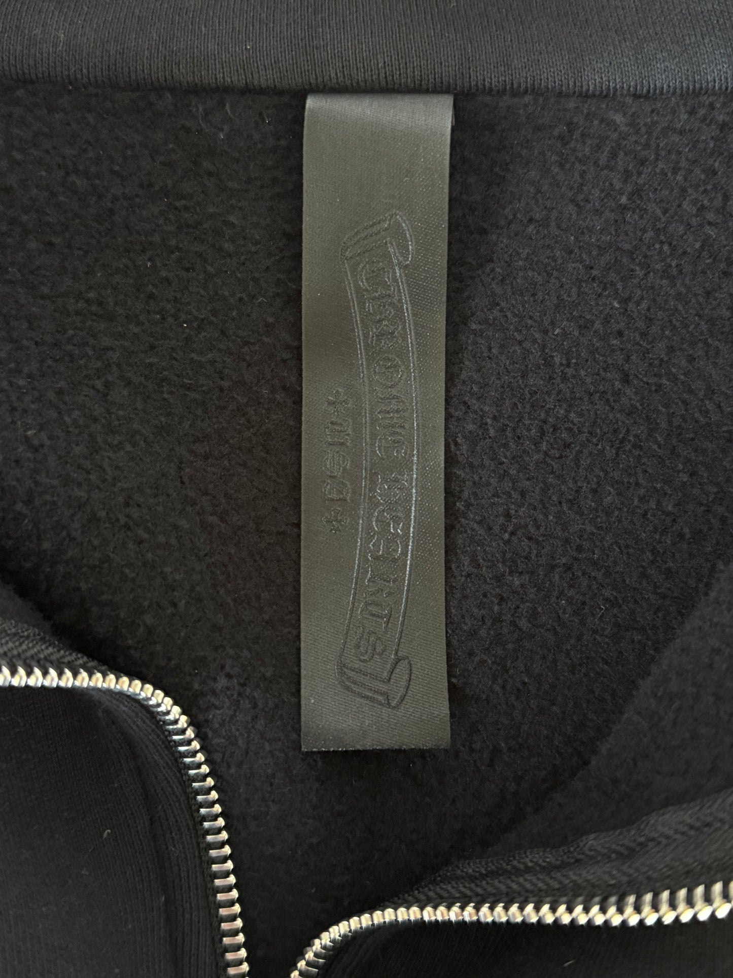 Chrome Hearts Black Cross Patch Quarter Zip Sweater