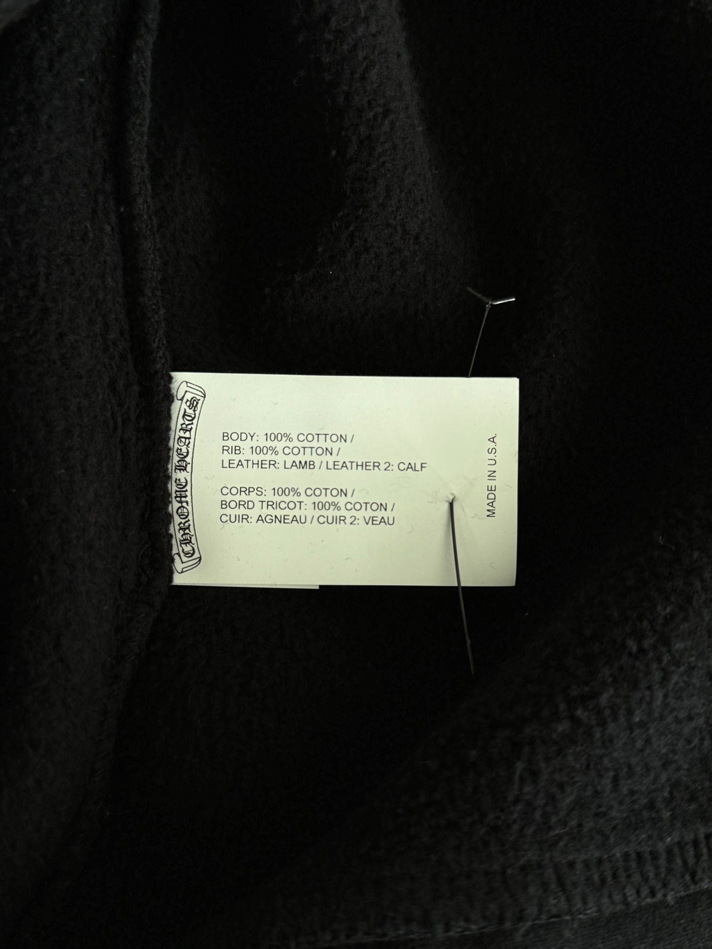 Chrome Hearts Black Cross Patch Quarter Zip Sweater