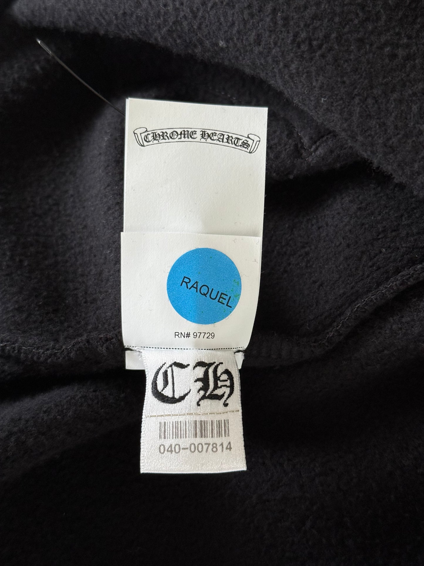 Chrome Hearts Black Cross Patch Quarter Zip Sweater