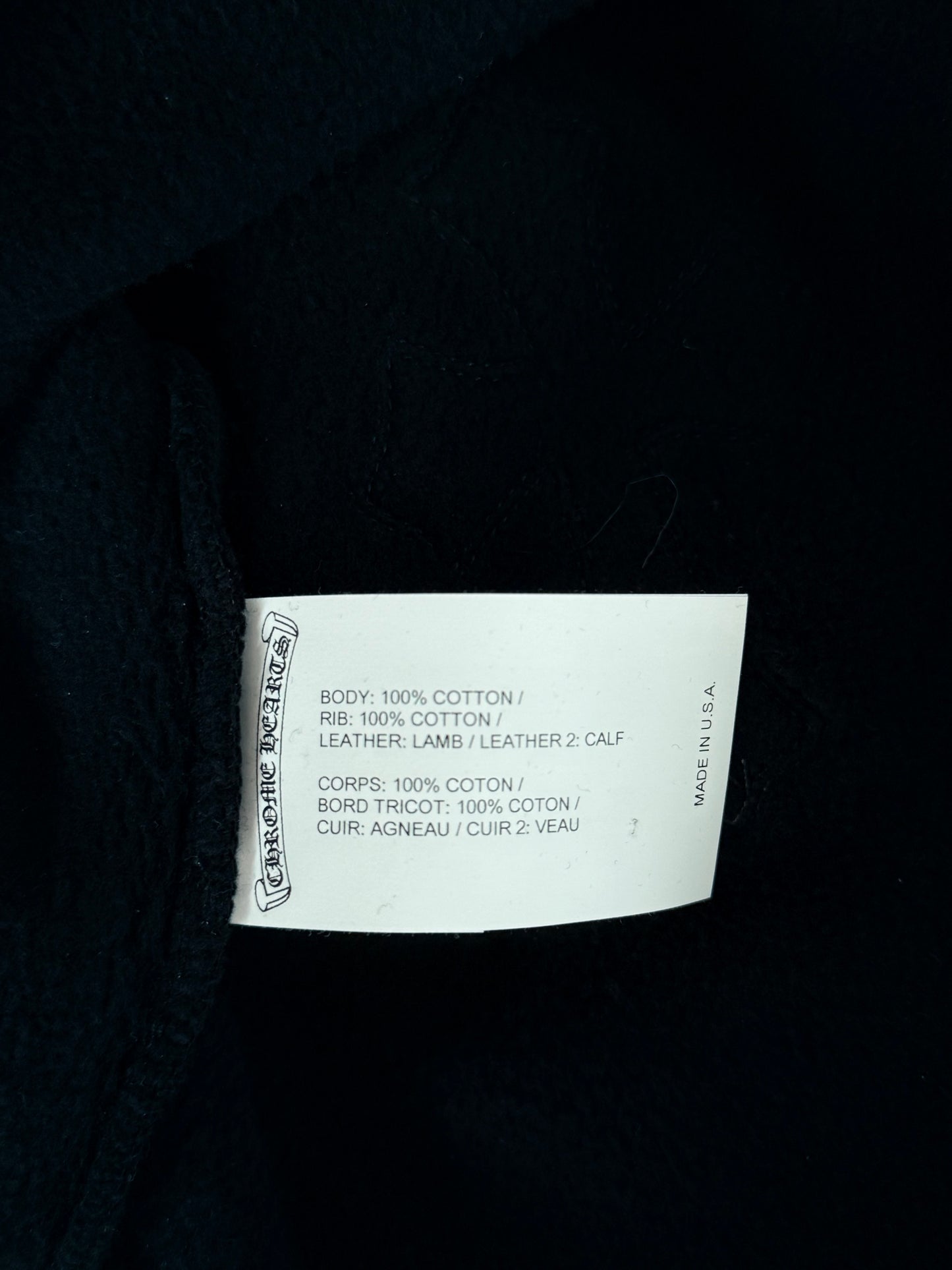 Chrome Hearts Black Cross Patch Quarter Zip Sweater