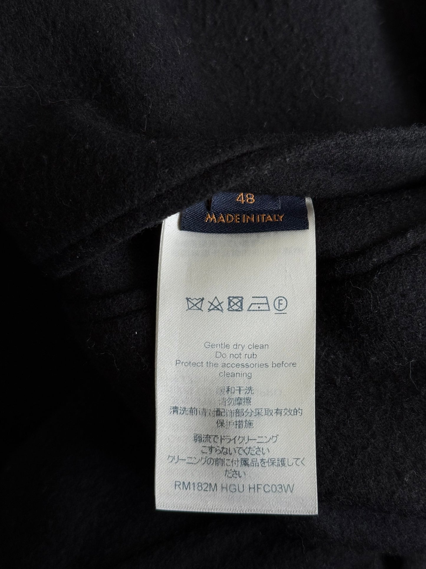 Louis Vuitton Black Wool Peacoat