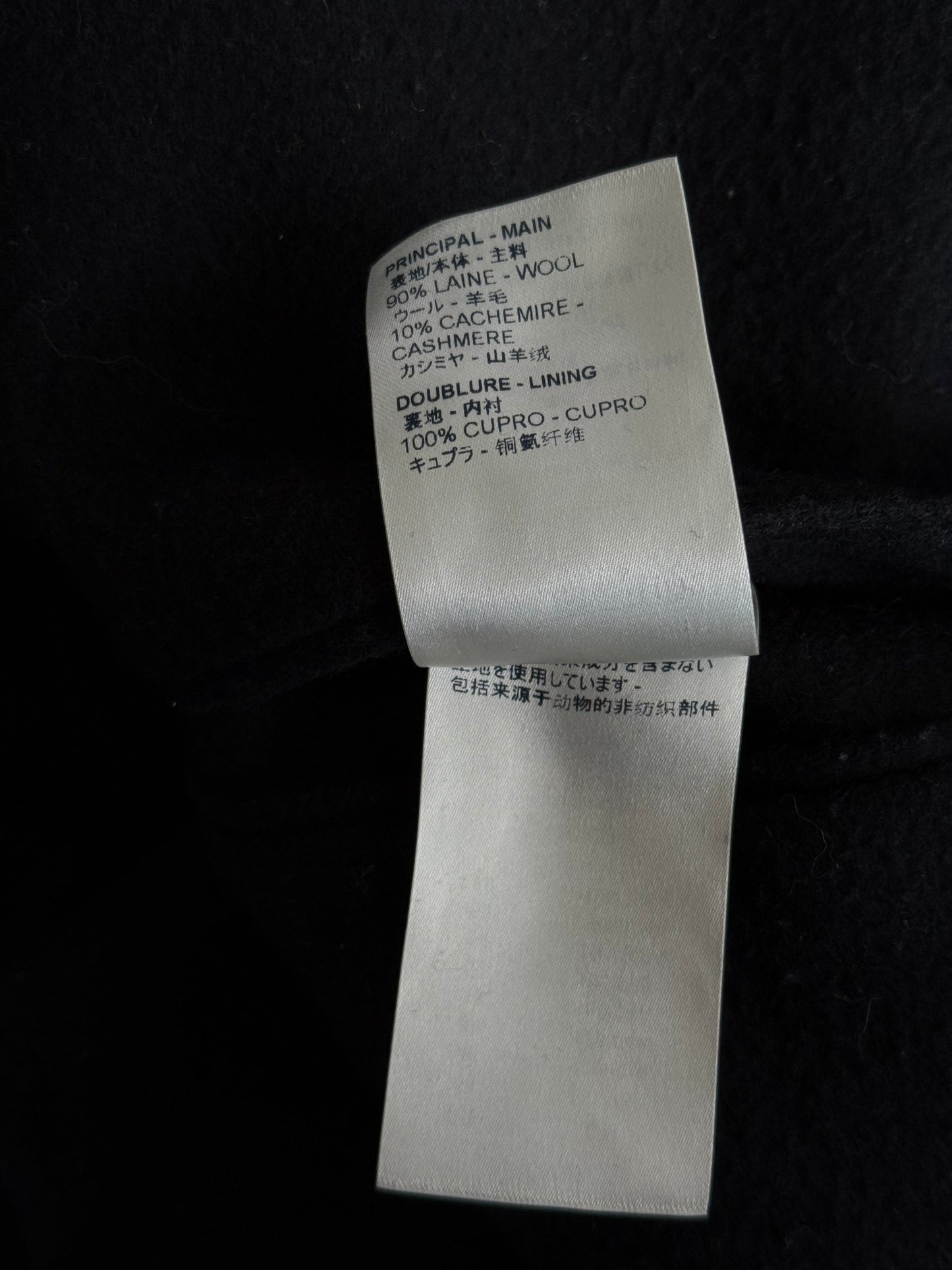 Louis Vuitton Black Wool Peacoat