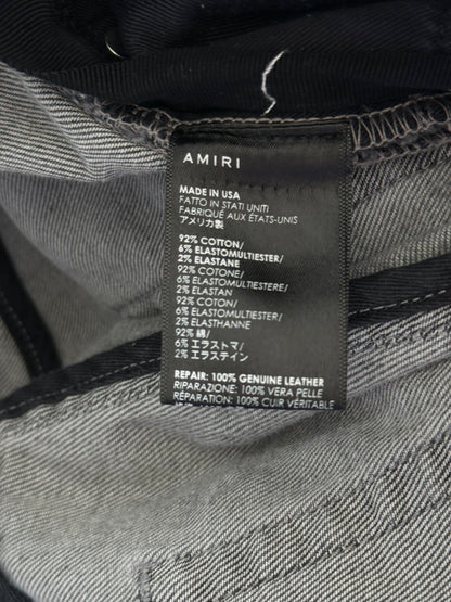 Amiri Storm Grey & Black Patch MX1 Jeans