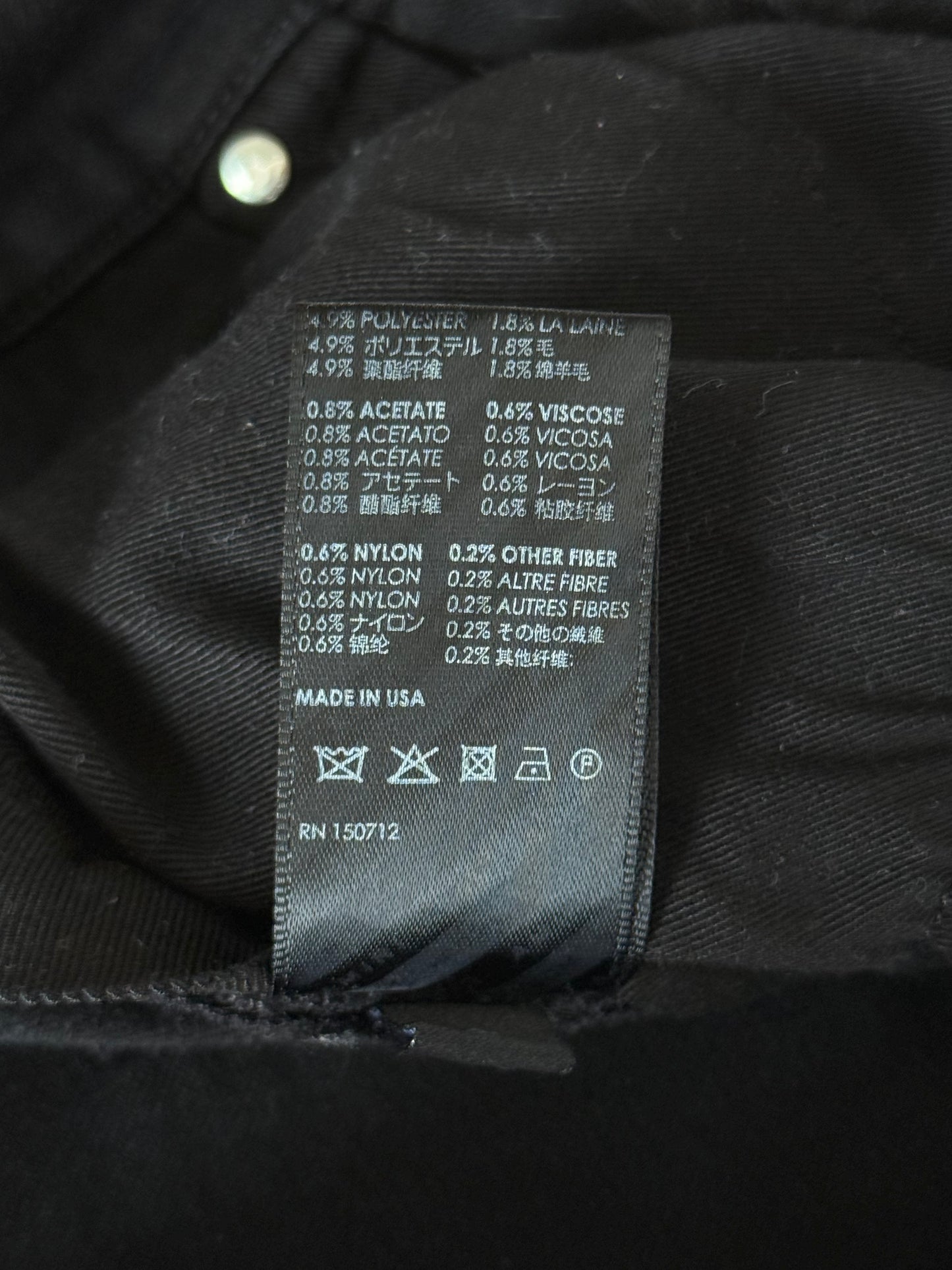 Amiri Aged Black Tweed Patch MX1 Jeans