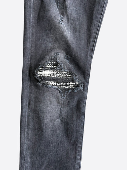 Amiri Aged Black Tweed Patch MX1 Jeans