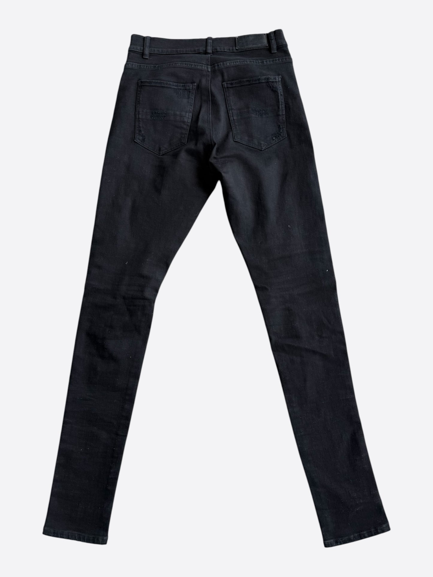 Amiri Black Snakeskin Patch MX1 Jeans
