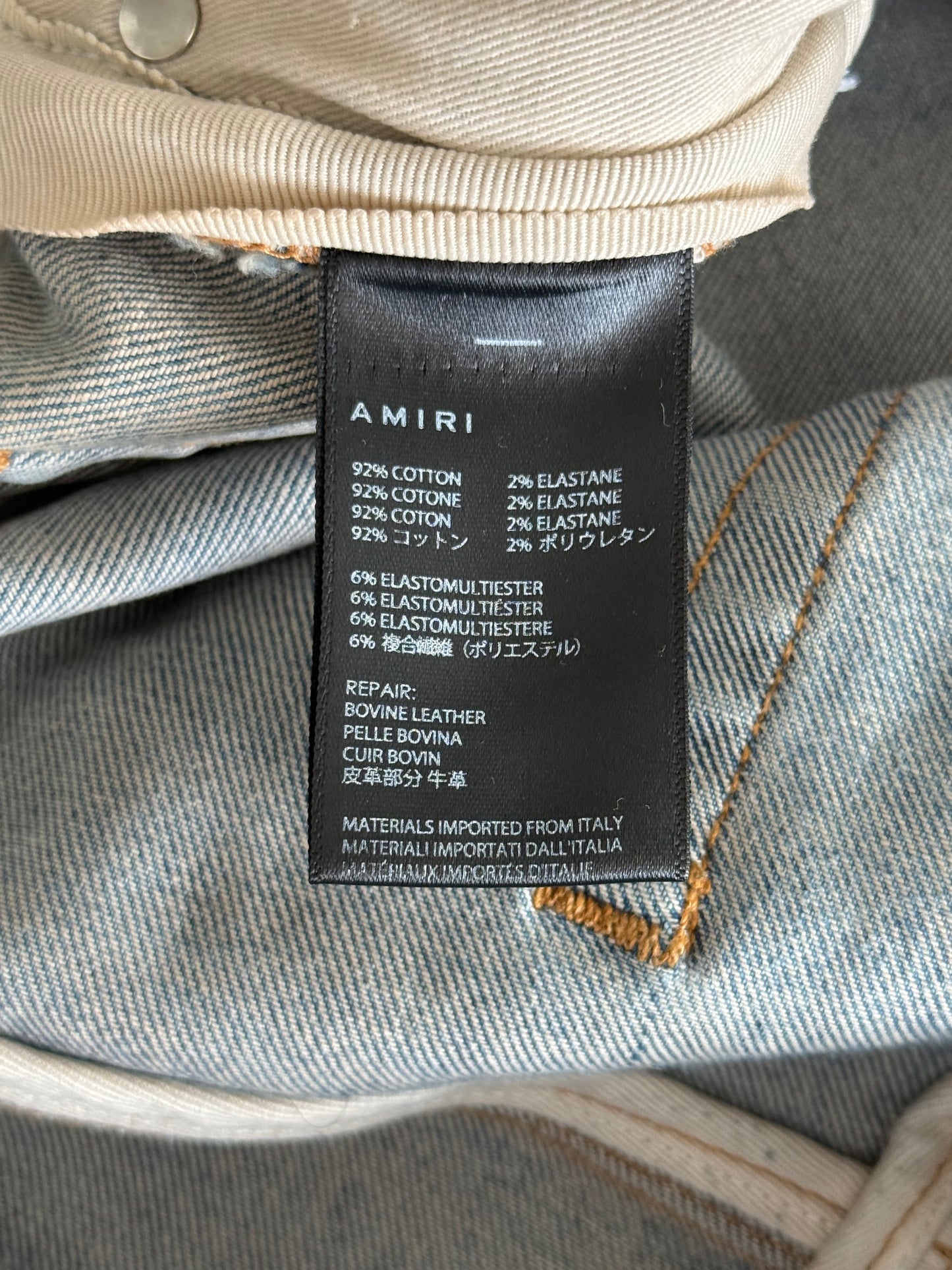 Amiri Clay Indigo & Black Patch MX1 Jeans