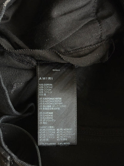 Amiri Aged Black Tweed Patch MX1 Jeans