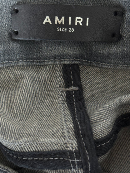 Amiri Playboy Light Grey & White Patch MX1 Jeans