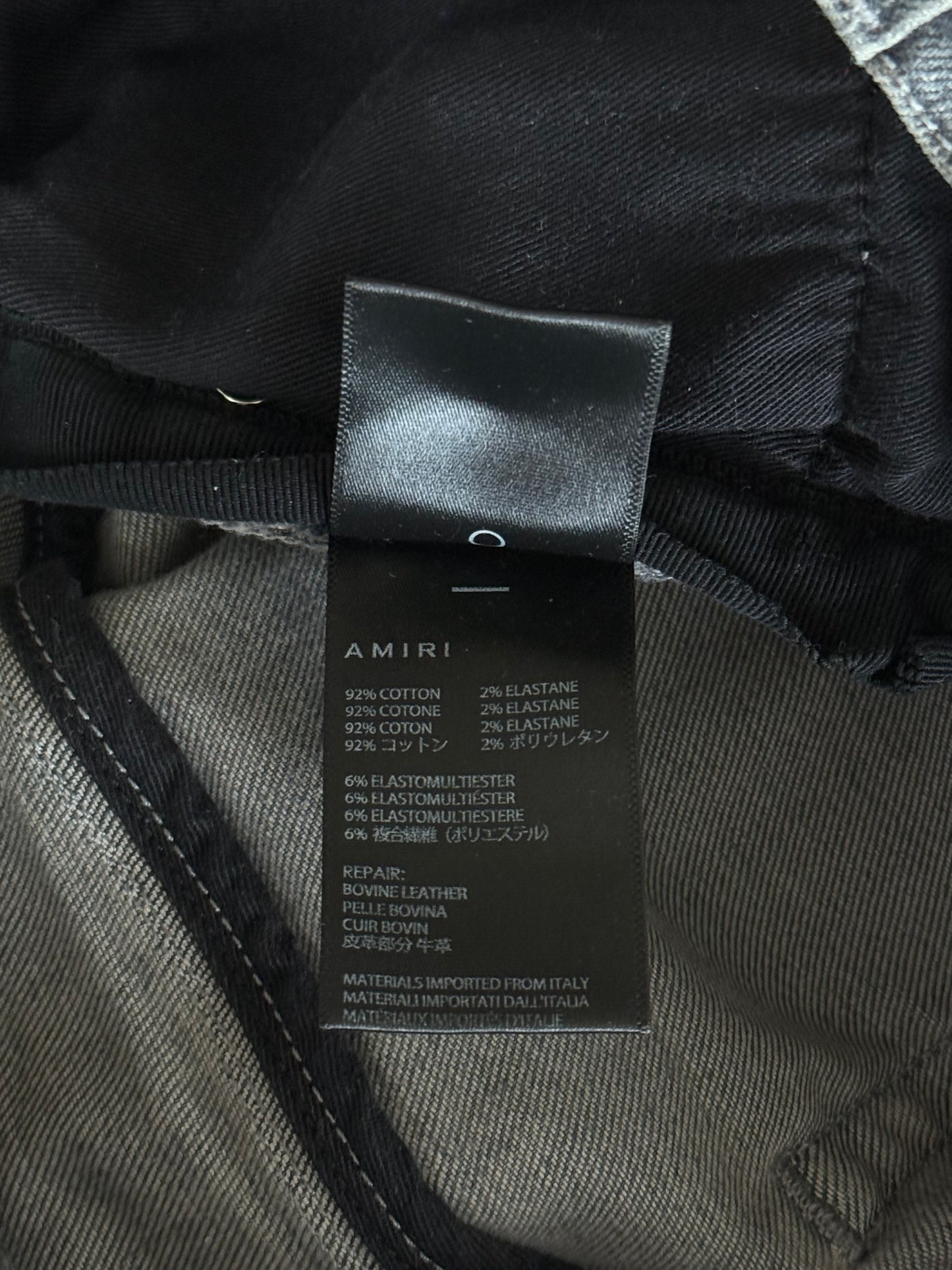 Amiri Playboy Light Grey & White Patch MX1 Jeans