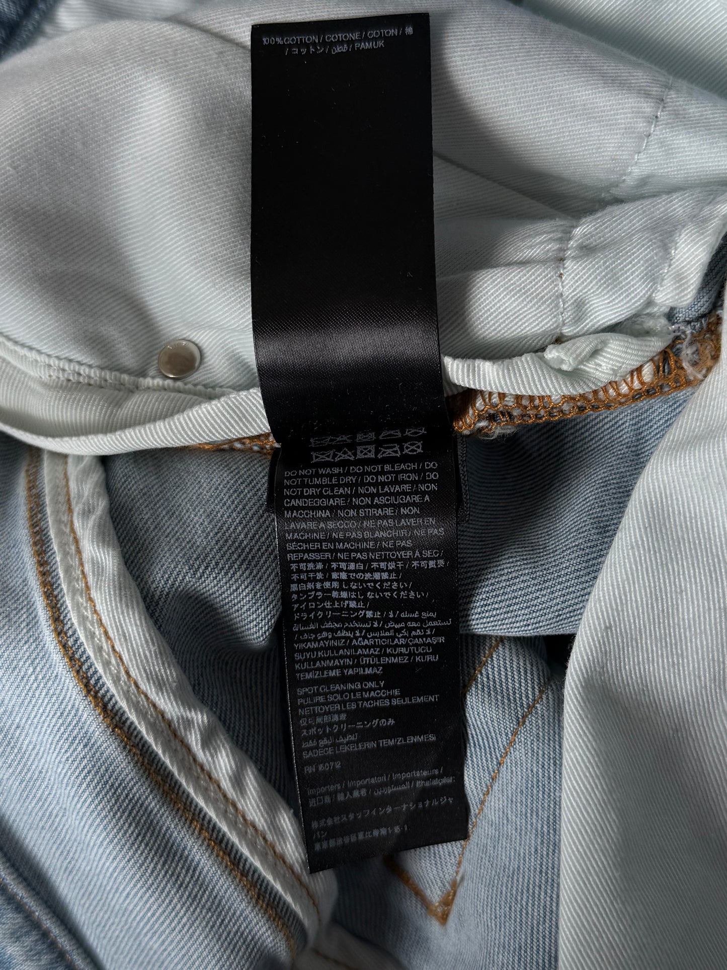 Amiri Light Indigo & Blue Bandana Patch MX1 Jeans