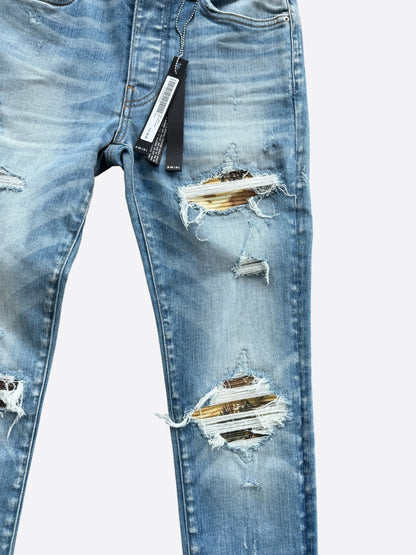 Amiri Indigo & Camouflage Patch MX1 Jeans