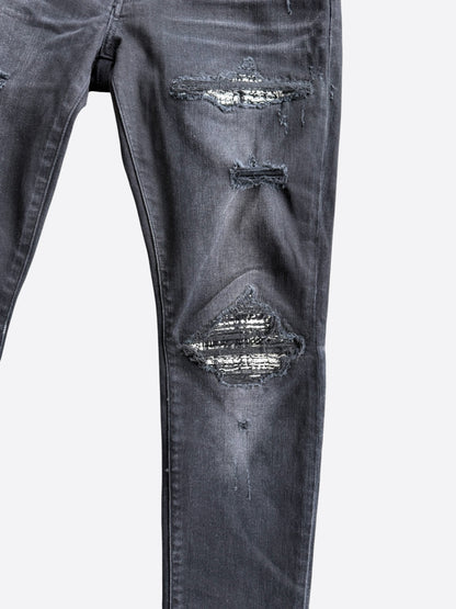 Amiri Aged Black Tweed Patch MX1 Jeans
