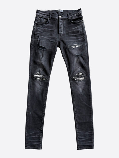 Amiri Aged Black Tweed Patch MX1 Jeans