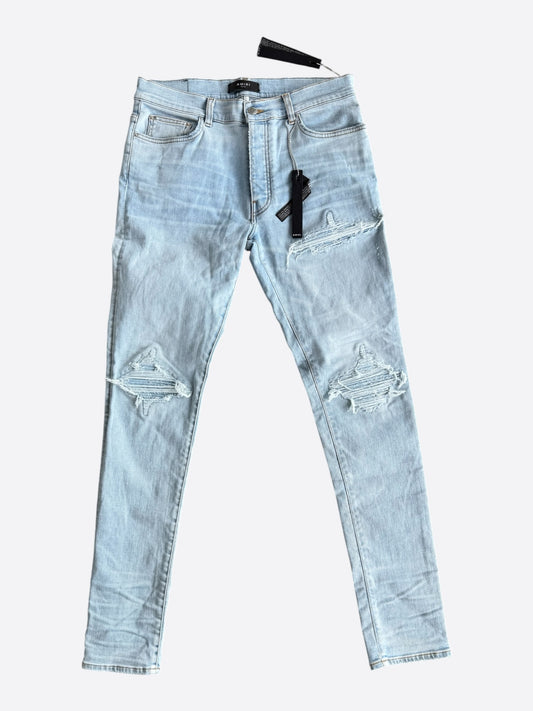 Amiri Light Indigo & Blue Bandana Patch MX1 Jeans