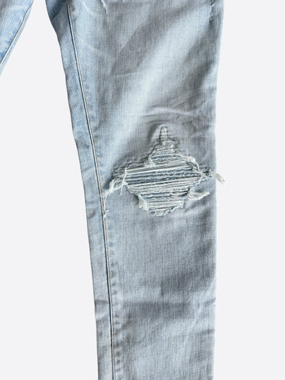 Amiri Light Indigo & Blue Bandana Patch MX1 Jeans