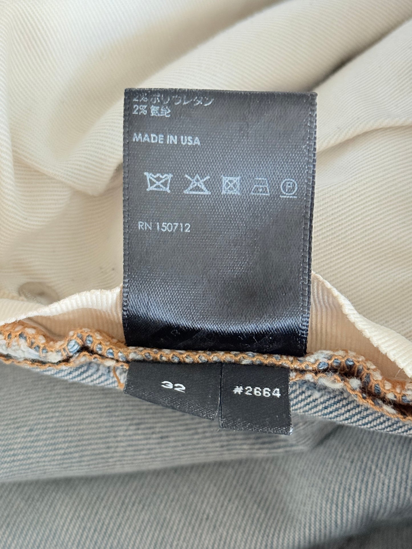 Amiri Light Indigo & Black Bandana Patch MX1 Jeans