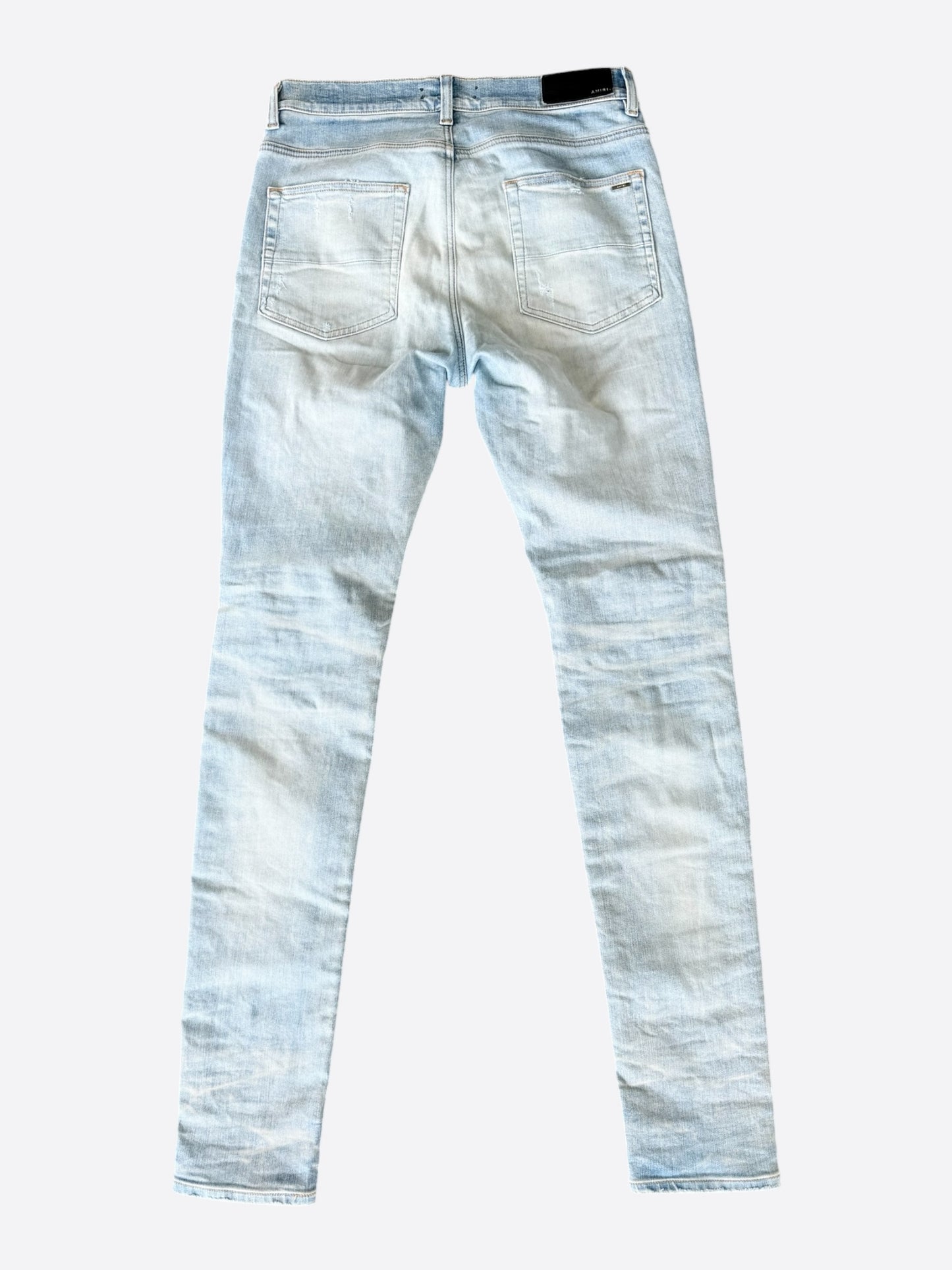 Amiri Light Indigo & Black Bandana Patch MX1 Jeans