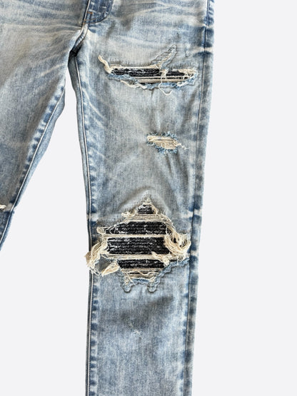 Amiri Indigo & Black Bandana Patch MX1 Jeans