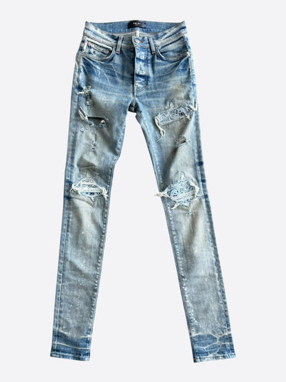 Amiri Clay Indigo & Blue Bandana Patch MX1 Jeans