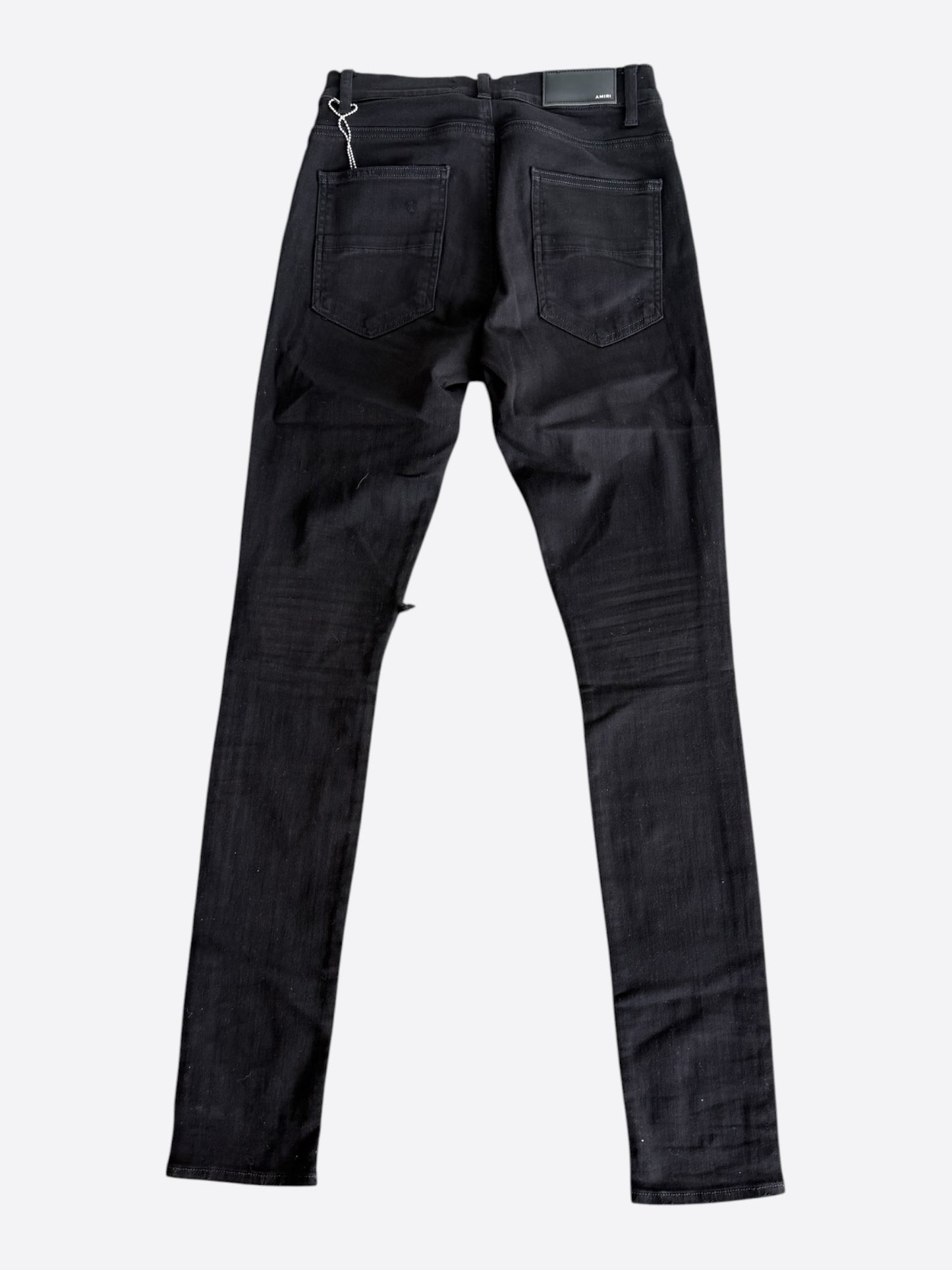 Amiri Black Leather Patch MX1 Jeans