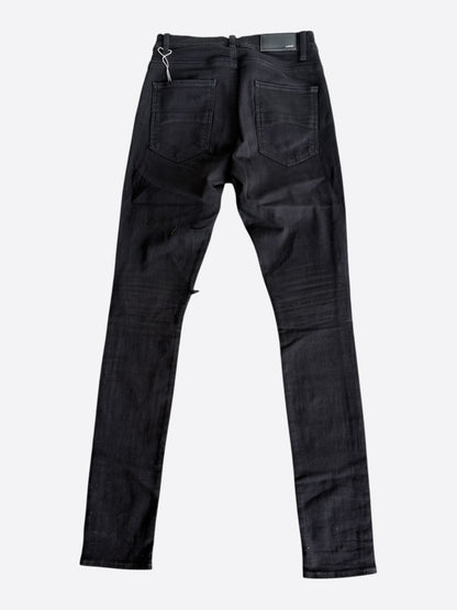 Amiri Black Leather Patch MX1 Jeans