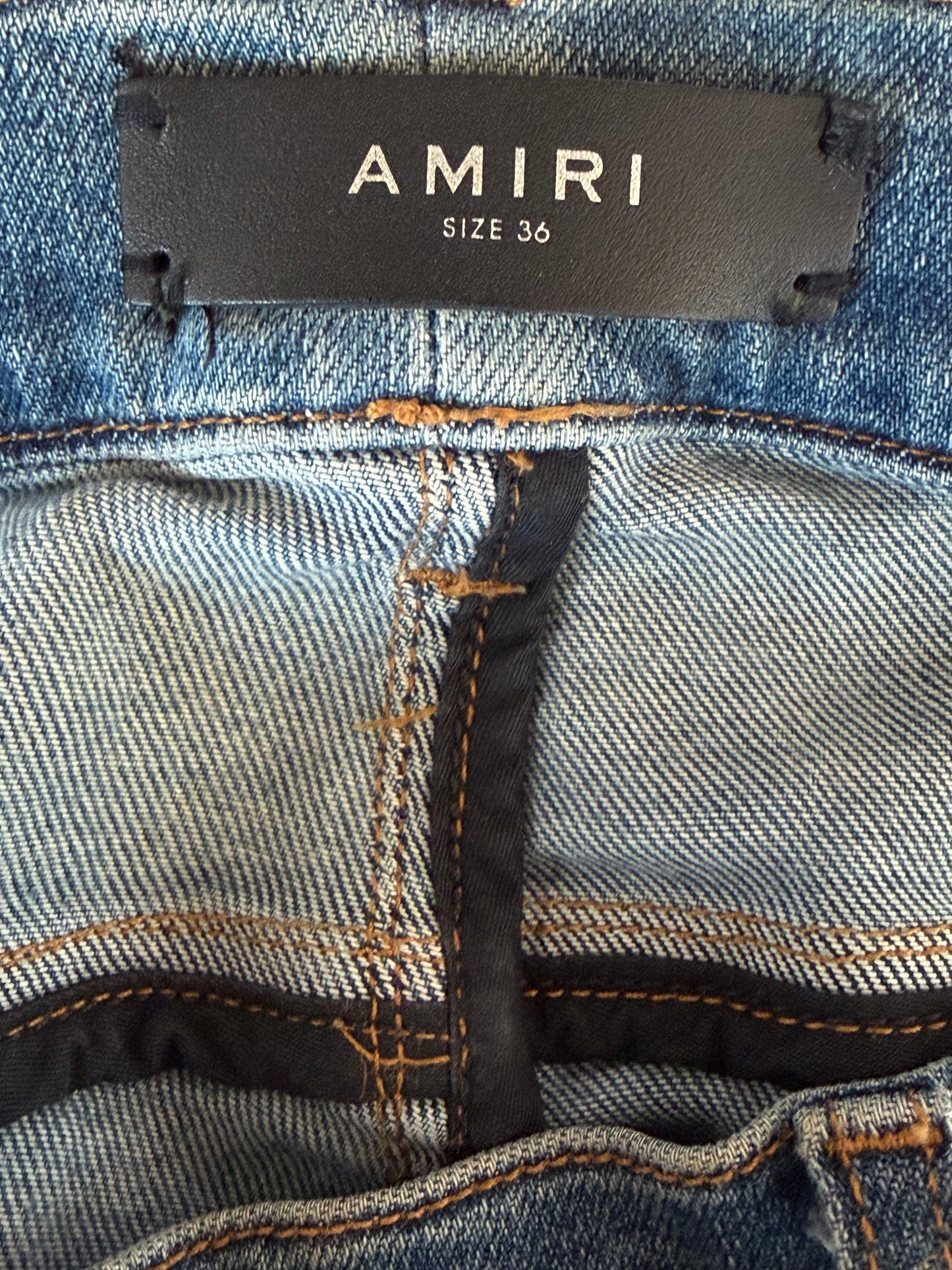 Amiri Classic Indigo Plaid Patch PPX1 Jeans