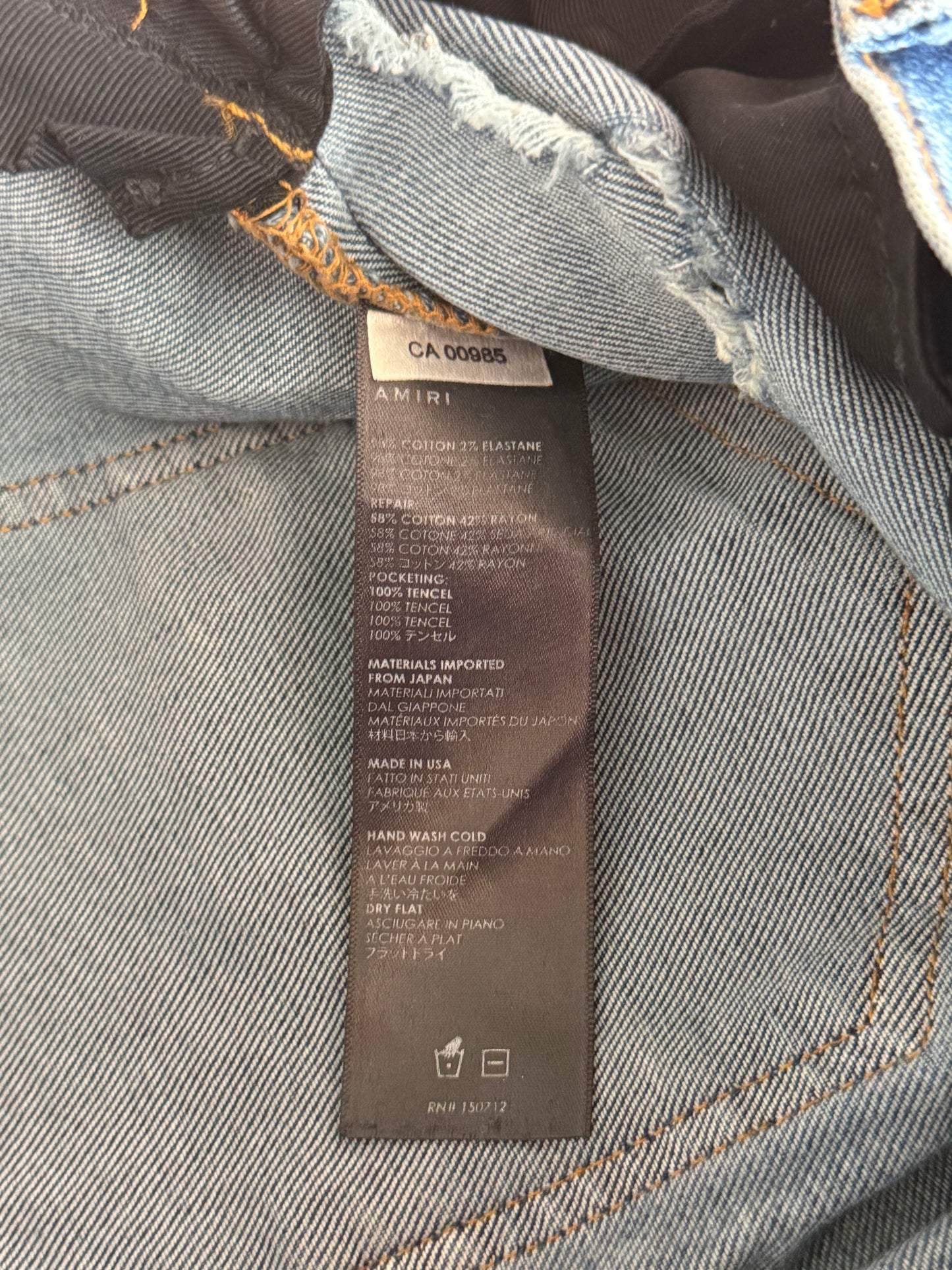 Amiri Classic Indigo Plaid Patch PPX1 Jeans
