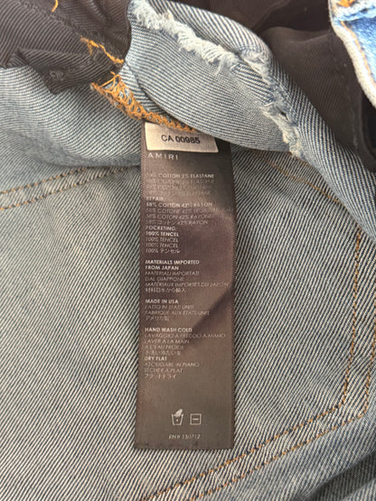 Amiri Classic Indigo Plaid Patch PPX1 Jeans