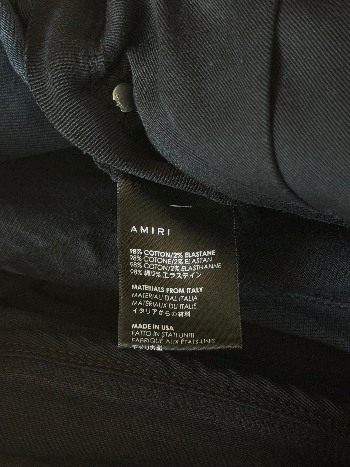 Amiri Aged Black & White Bandana Patch MX1 Jeans
