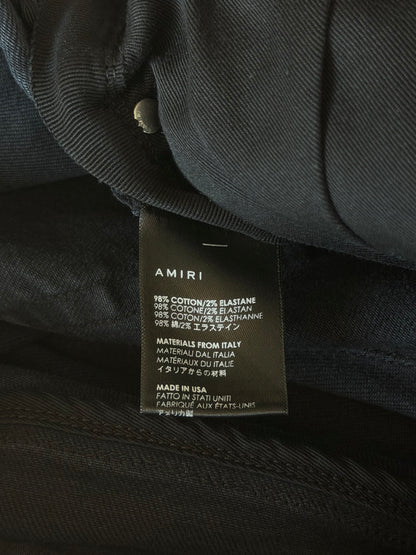 Amiri Aged Black & White Bandana Patch MX1 Jeans