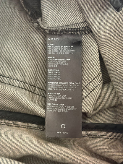 Amiri Storm Grey & Black Patch MX1 Jeans