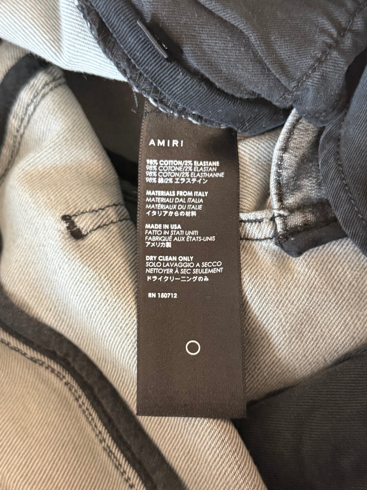 Amiri Light Grey Patch MX1 Jeans