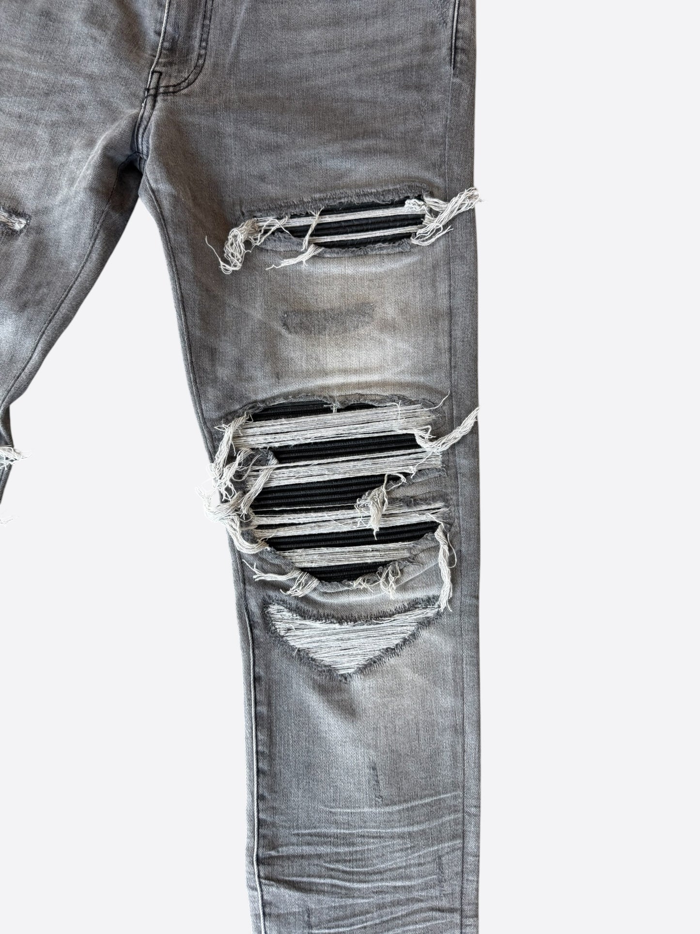 Amiri Storm Grey & Black Patch MX1 Jeans