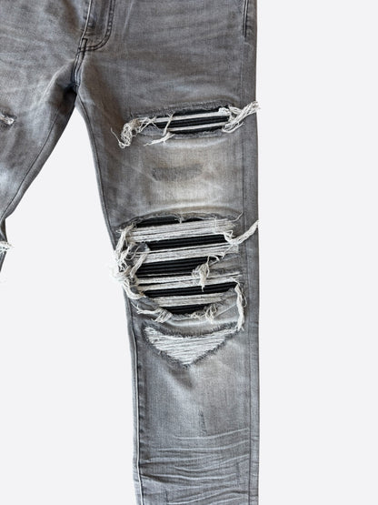Amiri Storm Grey & Black Patch MX1 Jeans