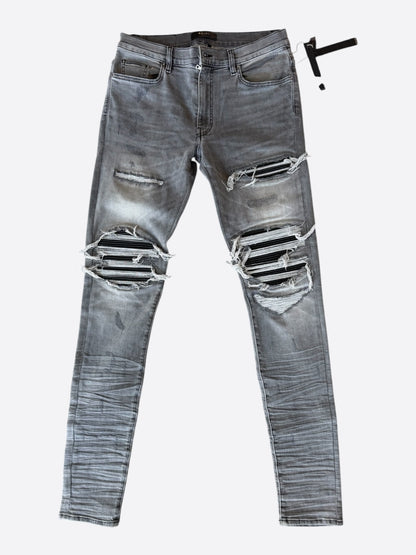 Amiri Storm Grey & Black Patch MX1 Jeans
