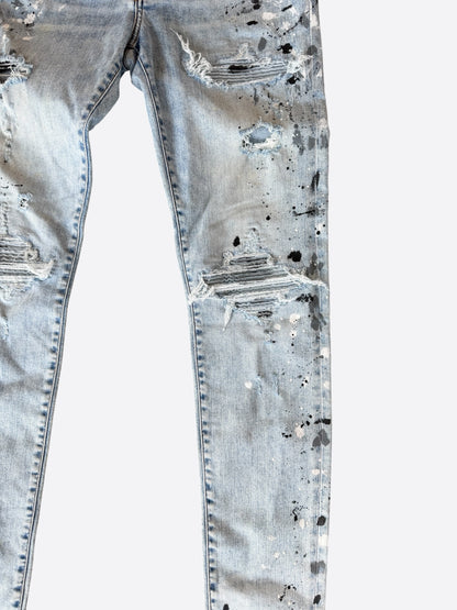Amiri Clay Indigo Paint Splatter MX1 Jeans