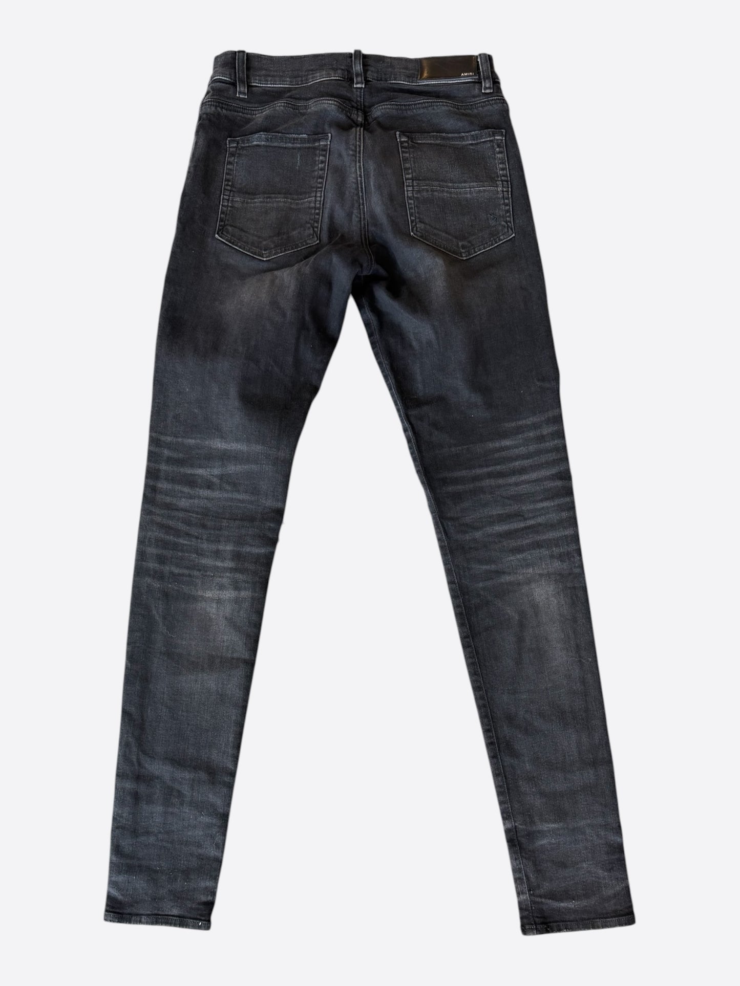 Amiri Aged Black & White Bandana Patch MX1 Jeans