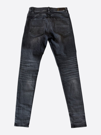 Amiri Aged Black & White Bandana Patch MX1 Jeans